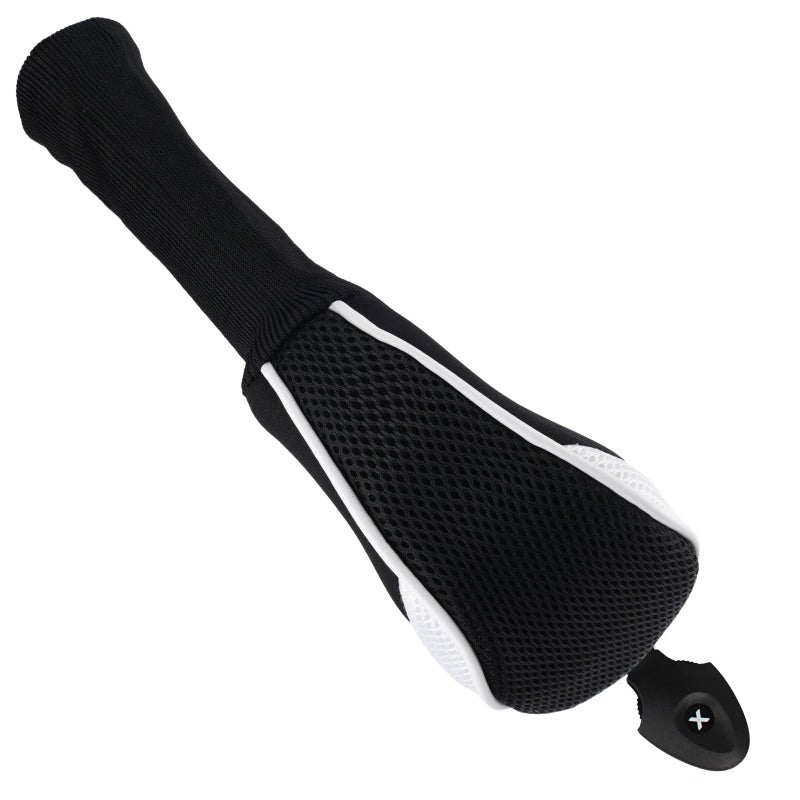 Andux 4 Pack Long Neck Golf Hybrid Club Head Covers Dial No. Tag CTMT-01 Black/White - Image 4